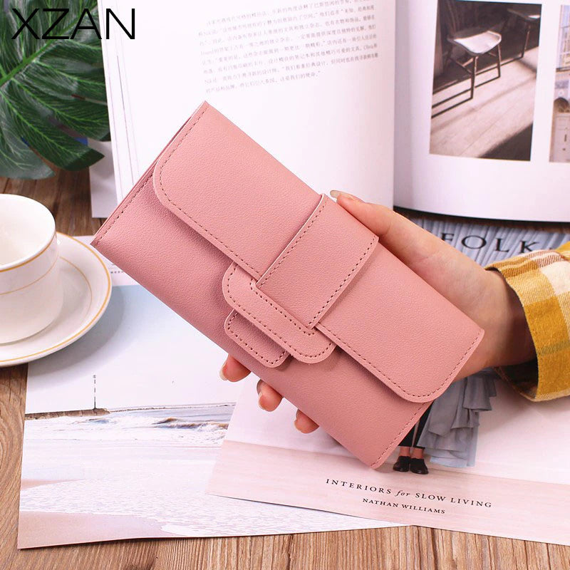 PU Leather Women Wallets Luxury Long