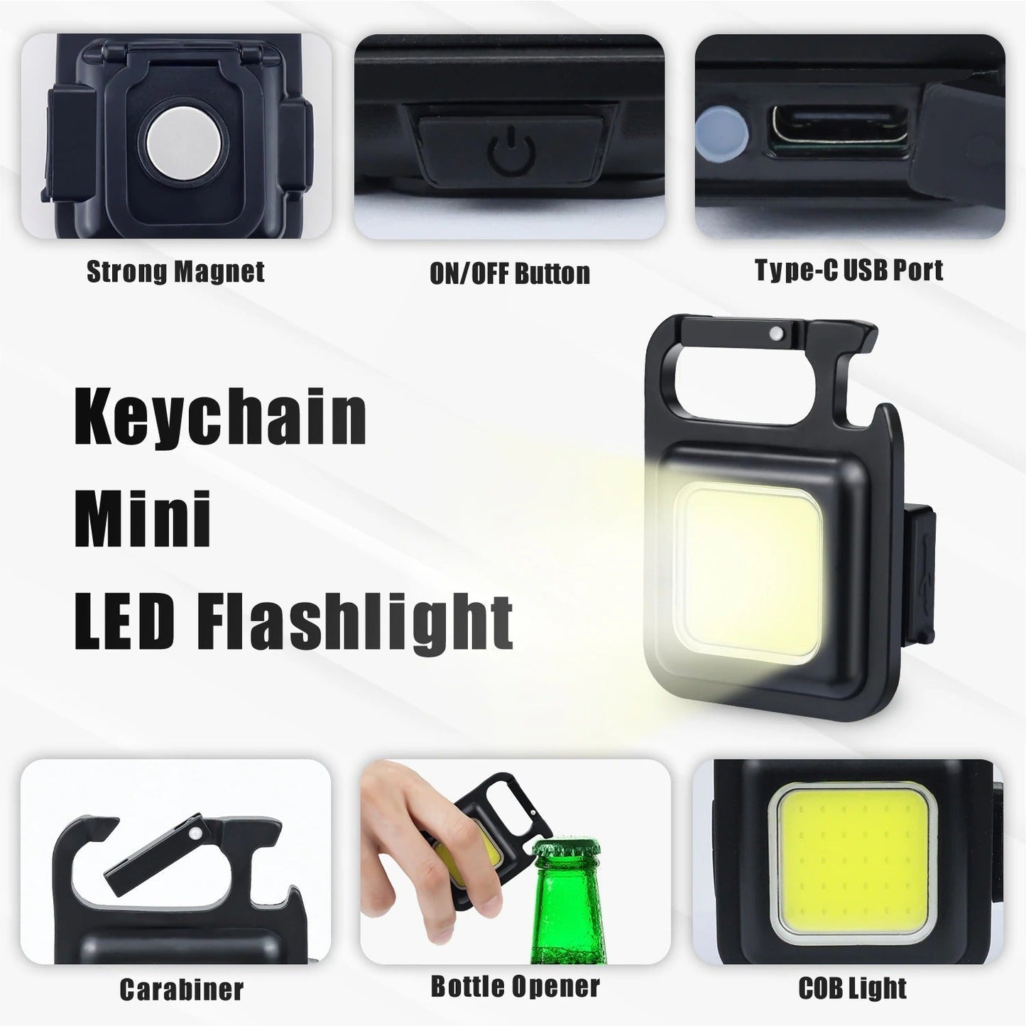 Portable Flashlight Keychain