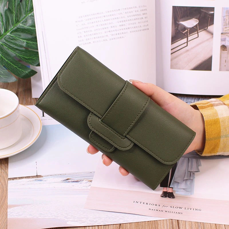 PU Leather Women Wallets Luxury Long