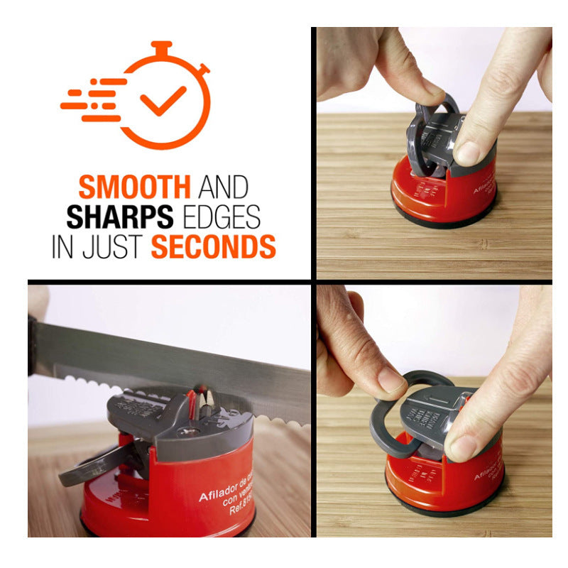 Kitchen Knife Sharpener with Suction Chef Pad