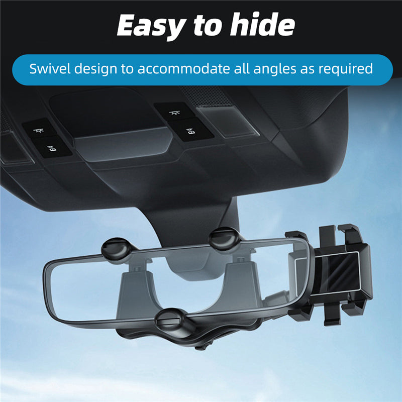 Rotatable Rear Mirror Car Phone Holder