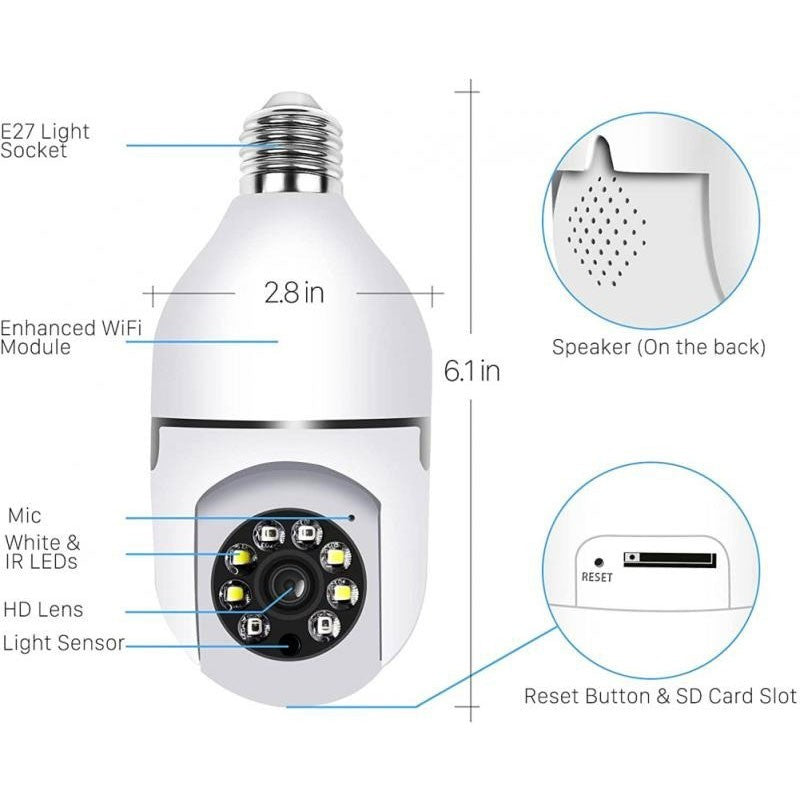 WiFi Bulb Camera 1080p