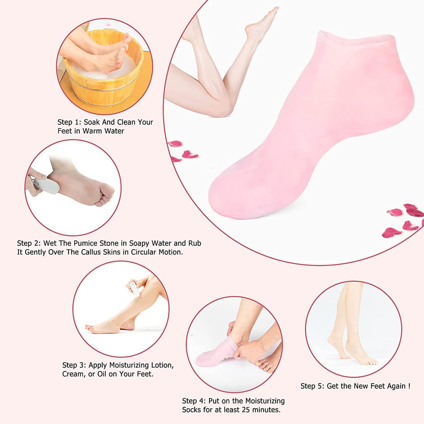 Silicone Moisturizing Socks